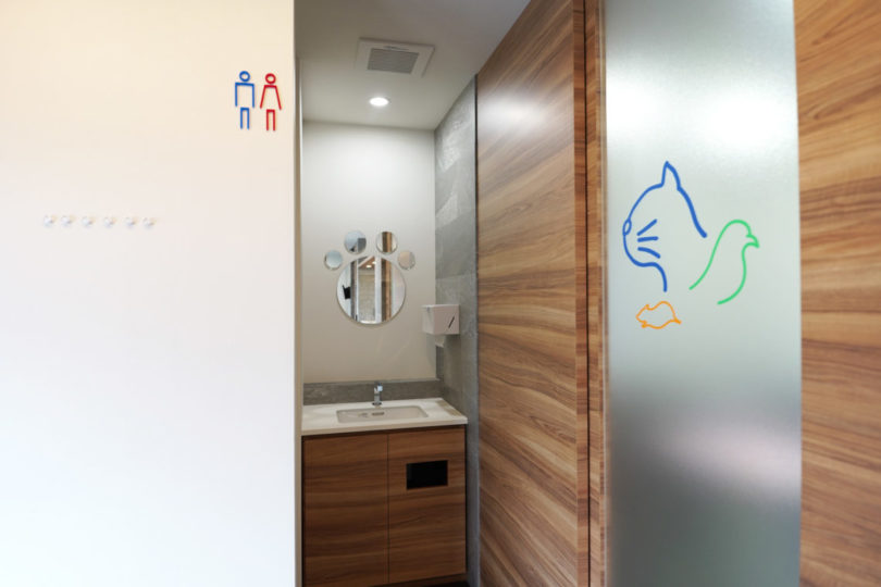 猫診察入口＋手洗い